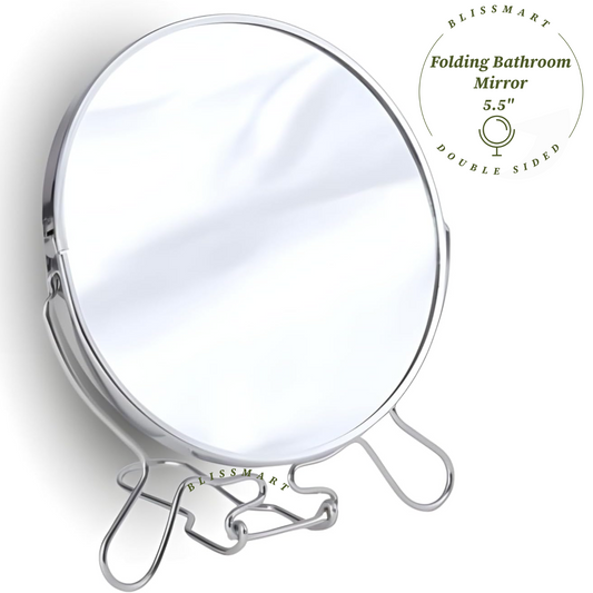 Makeup Cosmetic Mirror Bathroom Vanity Travel Folding Small 2 Way Zoom Magnify