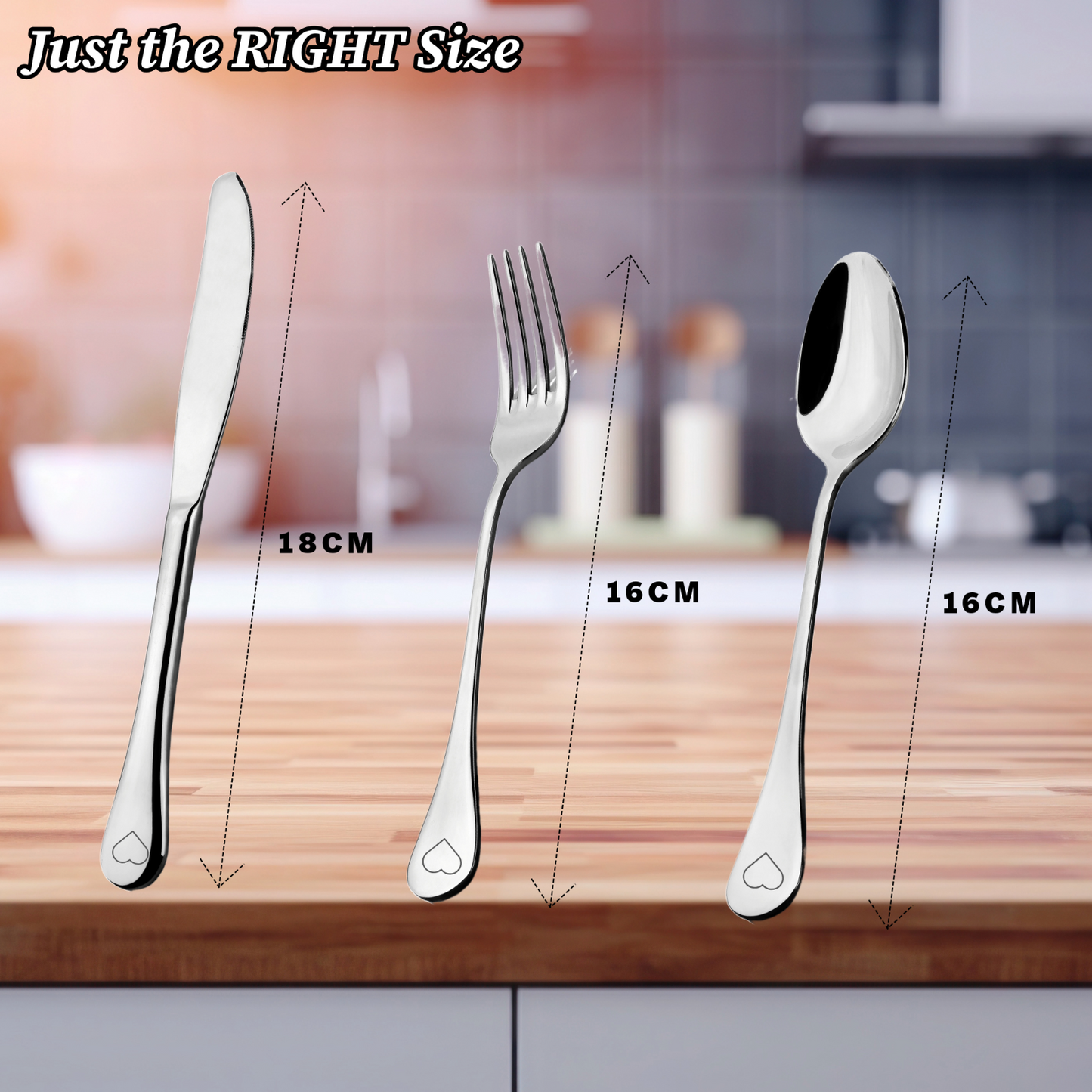 Kids Cutlery set Knife Fork Spoon Stainless Steel Baby Children Utensils 3 Pcs