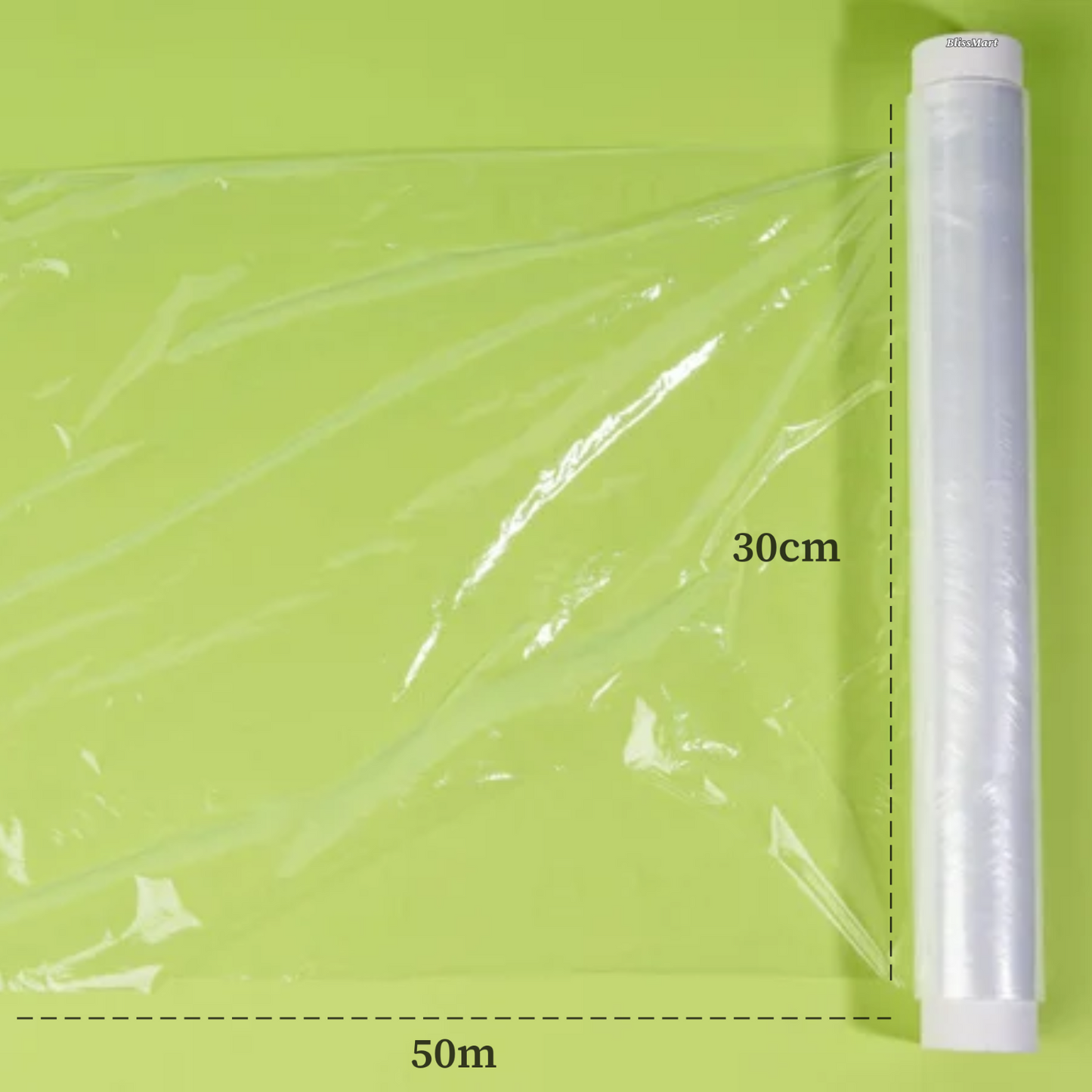 Cling Film Food Catering Clear Easy Cut Large Rolls Kitchen Wrap 50m x 30 cm x 3