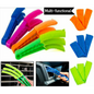 Venetian Window Blind Cleaner Microfiber Brush 3 Pronged Washable Duster Wet/Dry