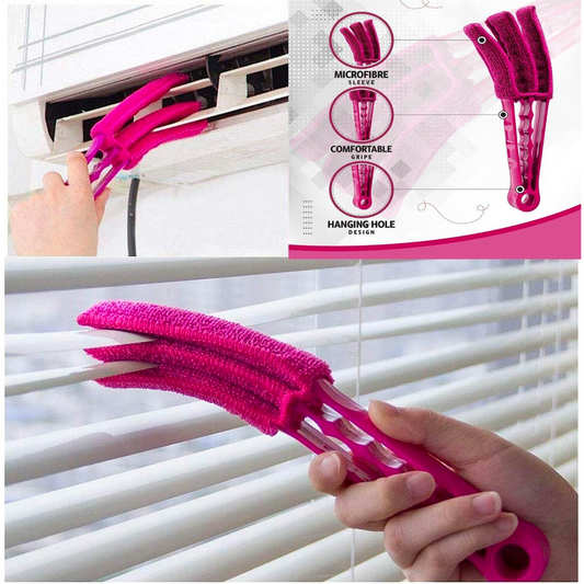 Venetian Blind Cleaner Duster Microfibre Brush Cleaning Tool 3 Pronged Washable