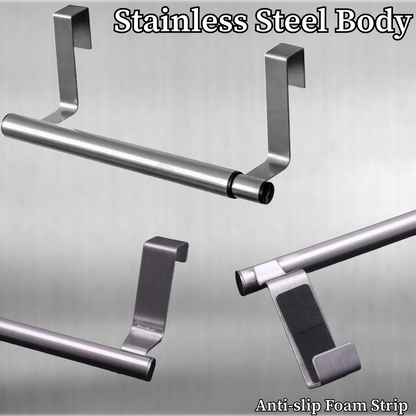 2 Extendable Over Chrome Cabinet Towel Rail Holder Bathroom Kitchen Storage Rack