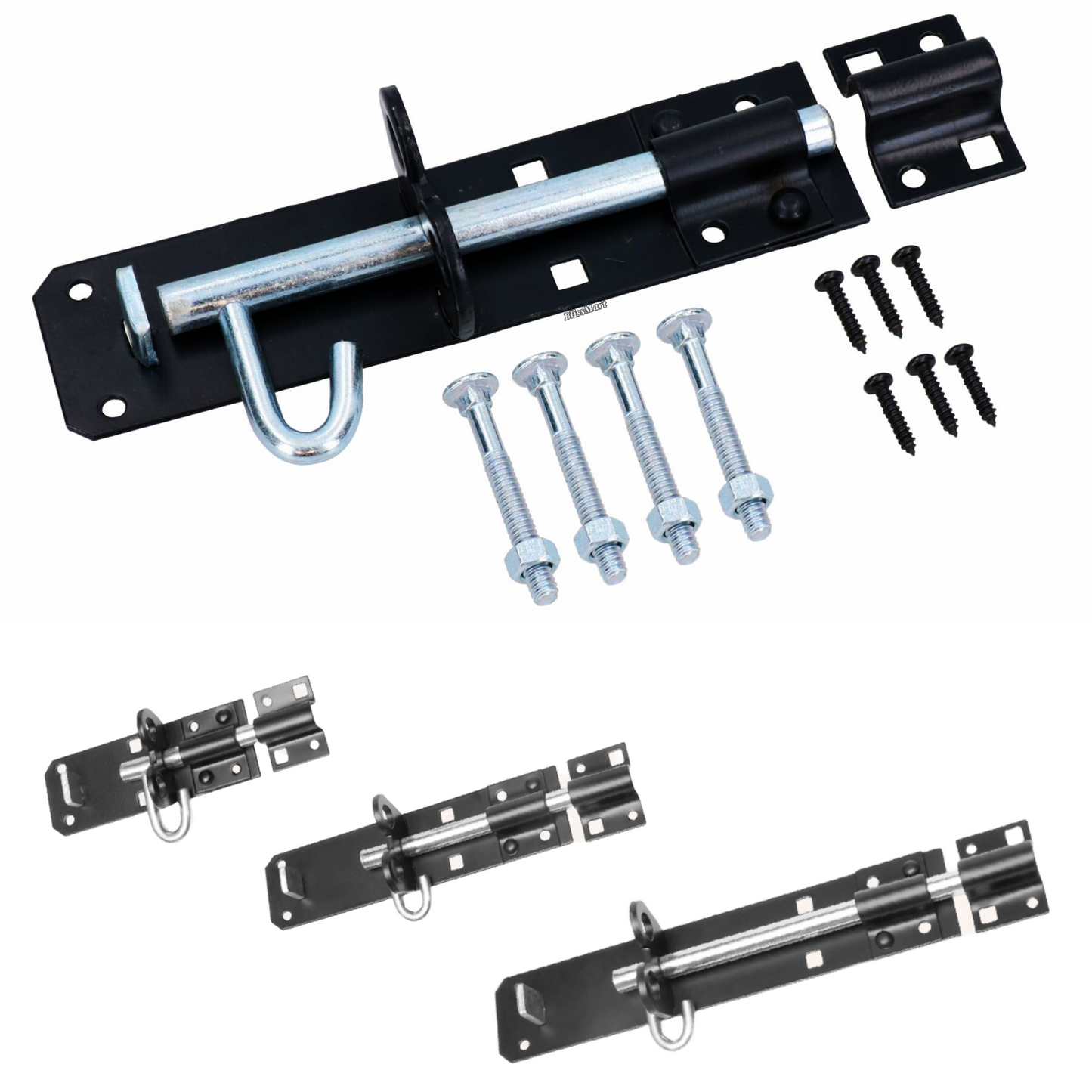 Brenton Pad Bolt Heavy Duty 4"6"8" Padbolts Sliding Gate Latch Garage Door Lock
