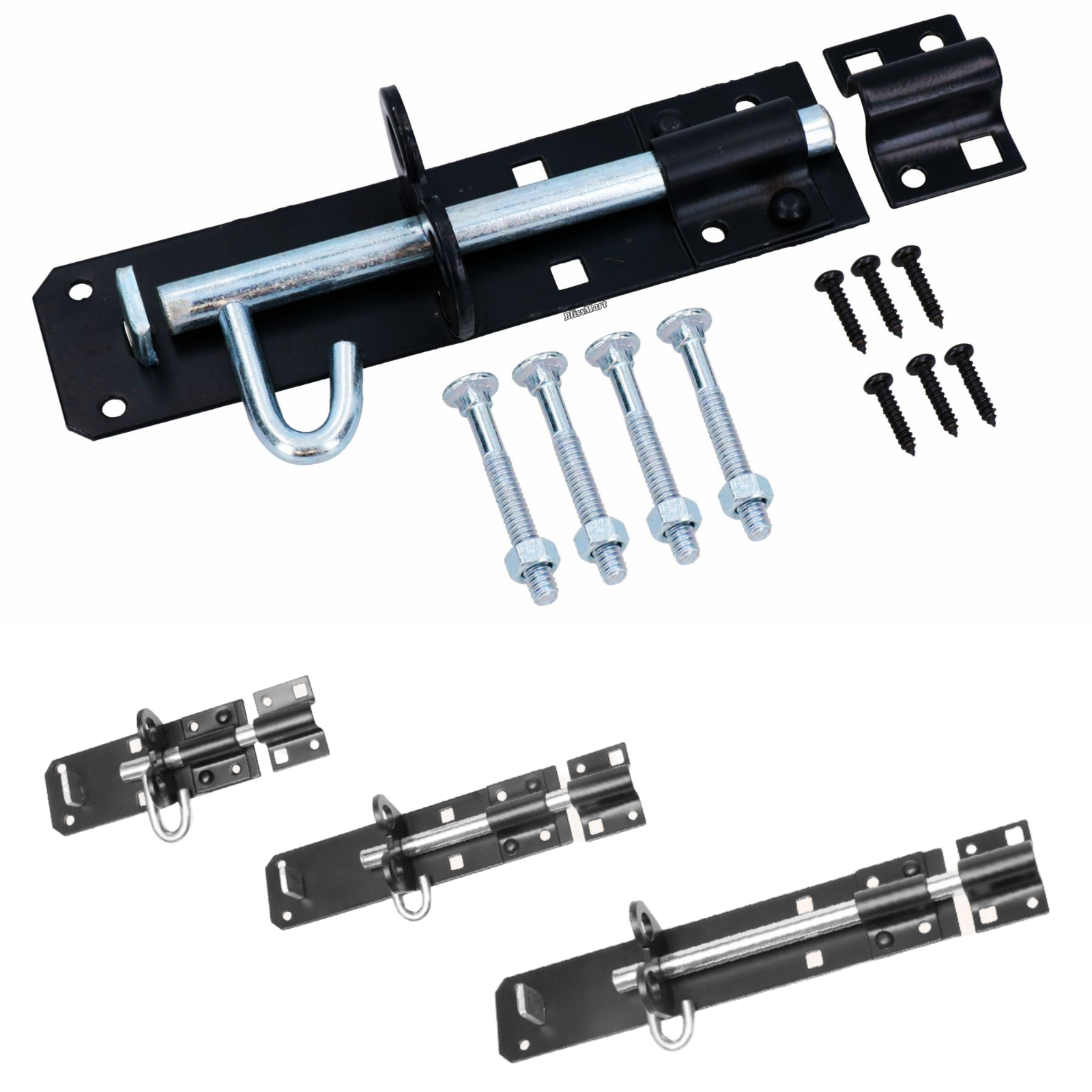 Brenton Pad Bolt Heavy Duty 4"6"8" Padbolts Sliding Gate Latch Garage Door Lock