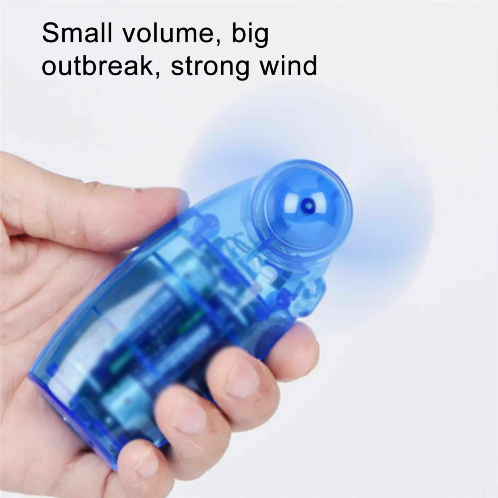 Mini Hand-held fan Portable Lightweight Battery Operated Cooler Soft Blade x 2Pc