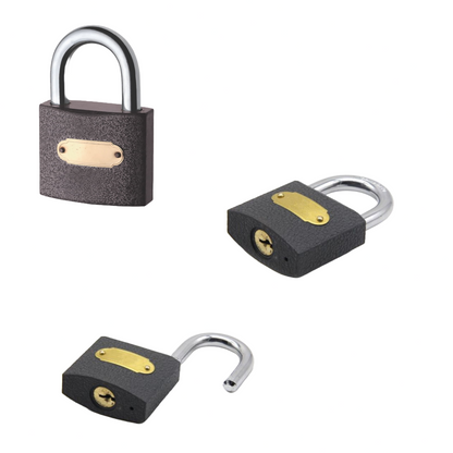 40mm Cast Iron Security Padlock Shackle Outdoor Shed Heavy Duty with 2 Keys
