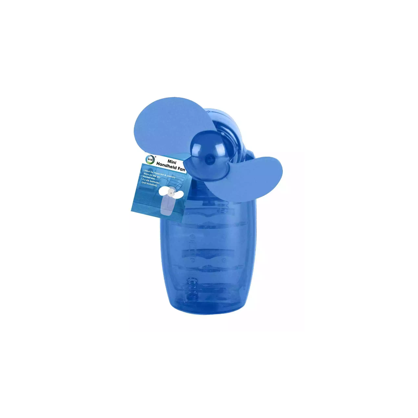 Mini Hand-held fan Portable Lightweight Battery Operated Cooler Soft Blade x 2Pc