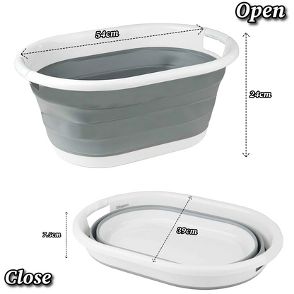 Large Collapsible Laundry Basket Washing Clothe Bin Foldable Space Saving 22 Ltr