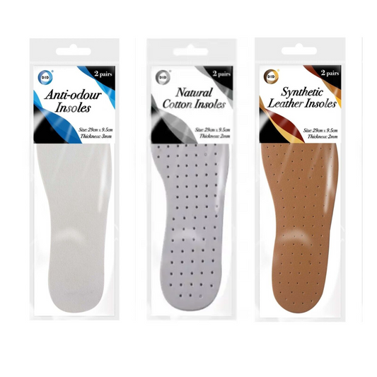 Shoe Insoles Insert Anti Odours Cotton Leather  Insole Men Women Sports 2 Pair