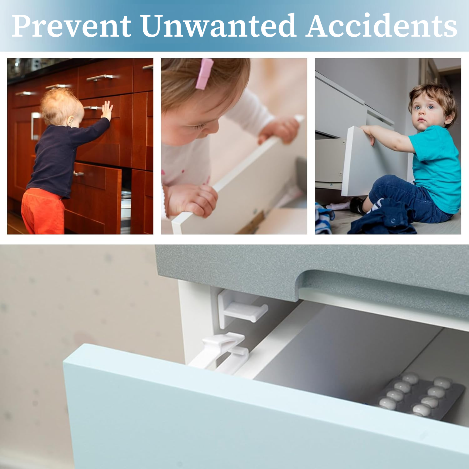 Child Safety Cupboard Locks Child Safety Catches Locks Baby Proofing 2 Pcs