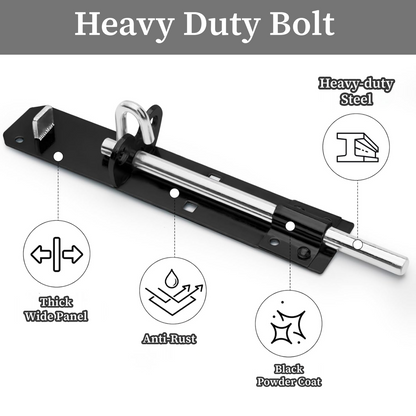 Brenton Pad Bolt Heavy Duty 4"6"8" Padbolts Sliding Gate Latch Garage Door Lock