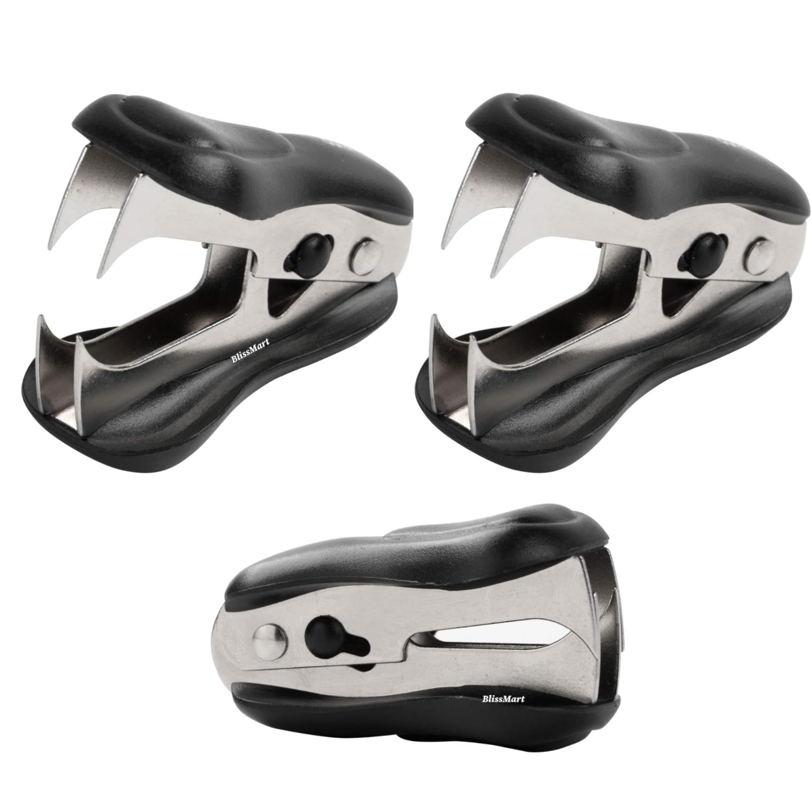 Staple Remover Extractor Claw Type With Safety Lock Pin Tack Office School 2 Pcs
