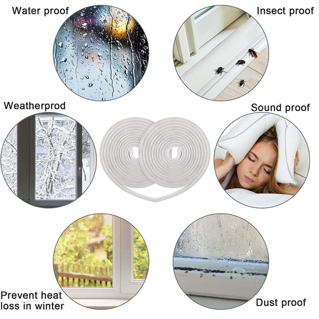 Weather Foam Tape Draught Excluder Seal Strip Insulation Window Door stop UK