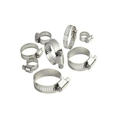 Assorted Stainless Steel Hose Clamp Kit Adjustable Clips Set Garden Home 10pcs