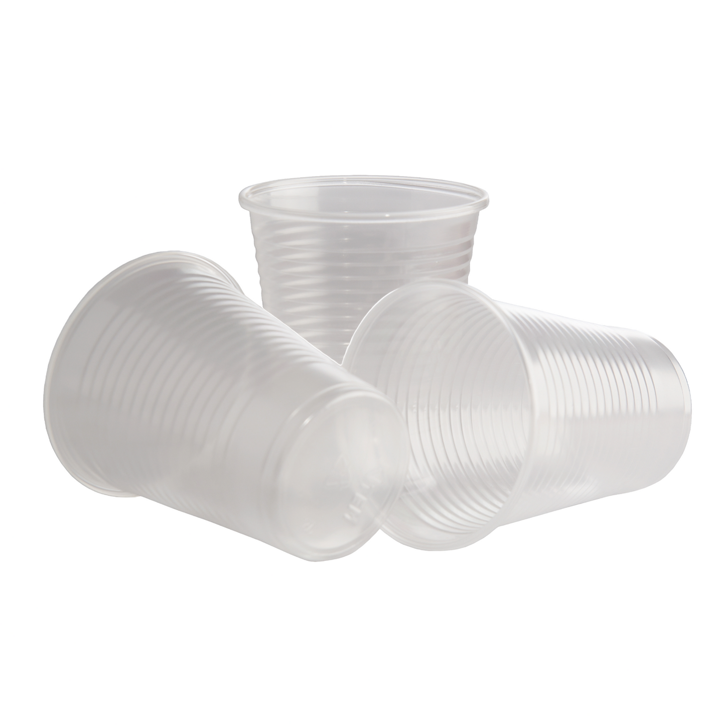 Plastic Cups Clear White Reusable Glasses Water Party Wedding Drinking 7oz Vend