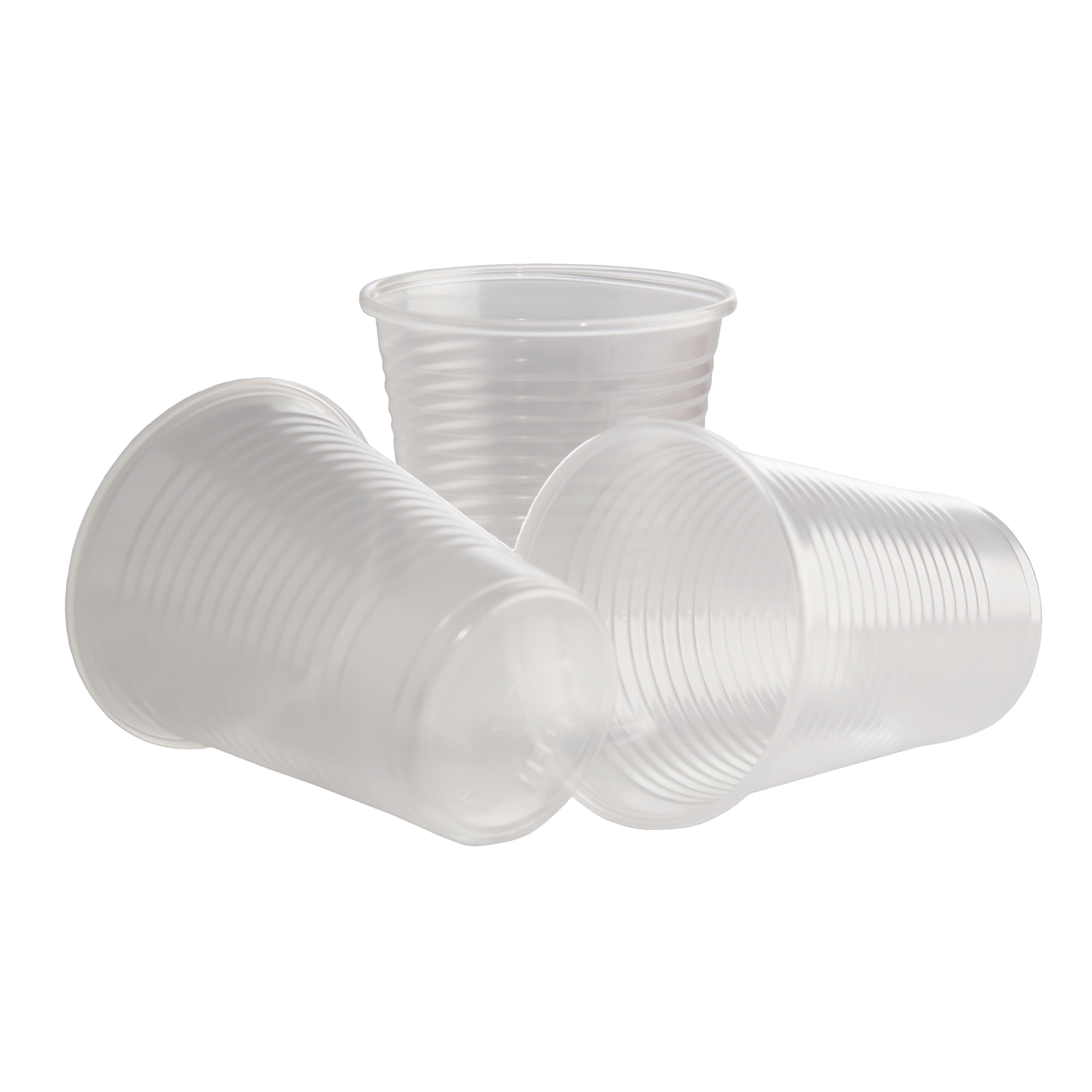 Plastic Cups Clear White Reusable Glasses Water Party Wedding Drinking 7oz Vend
