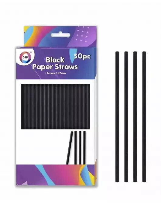 Paper Cardboard Straw Kraft Coloured Straws Biodegradable Compostable Cafe Party