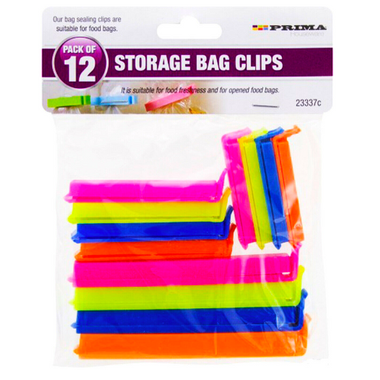 Food Bag Storage Clips Freezer Fridge Sealing Clip Pegs Sealer Mixed Sizes 12Pcs