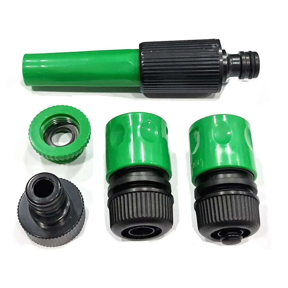 Hose Pipe Connector 4pcs SET 1/2" Garden Attachment Watering Tap Adaptor Fitting