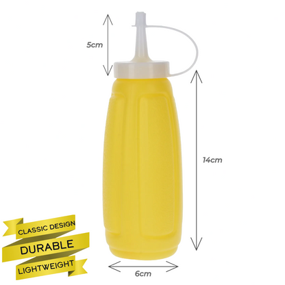 Widemouth Squeeze Sauce Bottle/Dispenser, Mayo/Ketchup/Mustard, Condiment 3 Pcs
