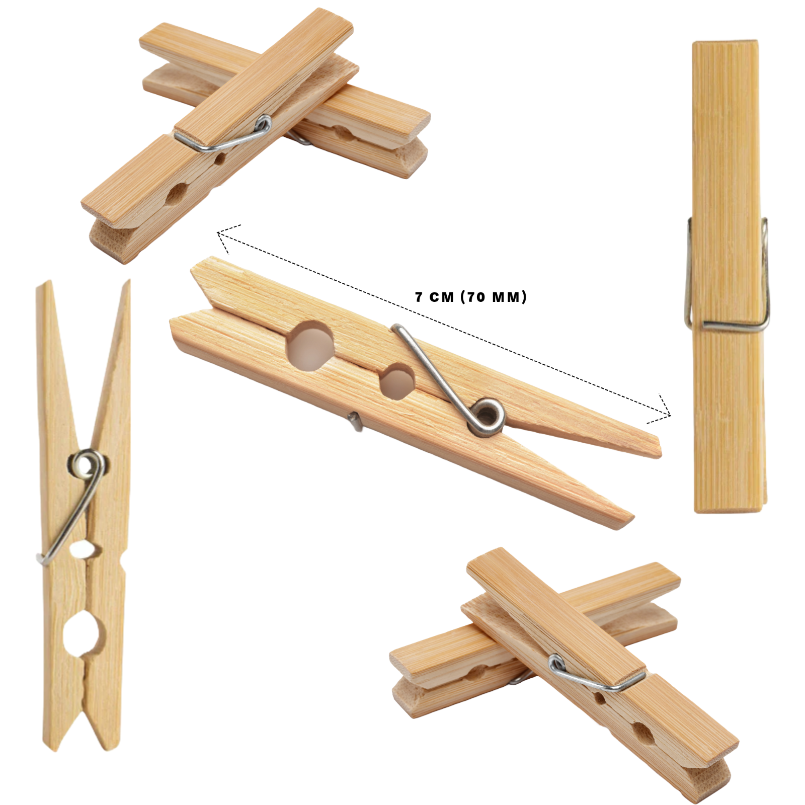Solid Wooden Clothes Pegs Clips Washing Line Airer Rotary Garden Dry Laundry
