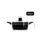 Stock Pot Non Stick Saucepan Cooking Casserole Pots Pans Cookware Marble Coated