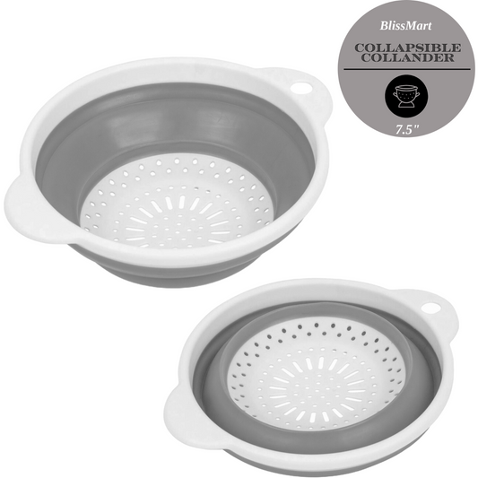 LARGE COLLAPSIBLE COLANDER FOLDING KITCHEN FOOD DRAINER DRAINING STRAINER BASKET