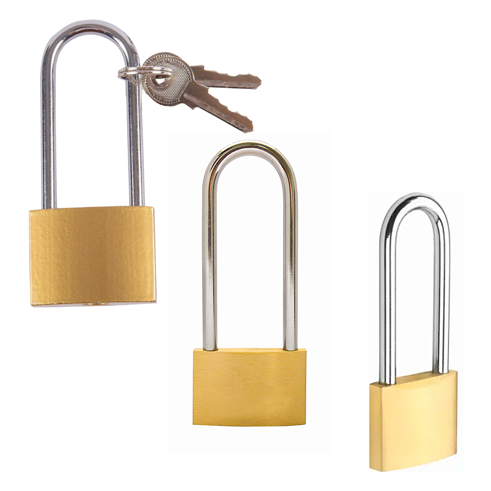 long Shackle Padlock With Keys Lock 40mm Heavy Duty Brass high-security padlock 