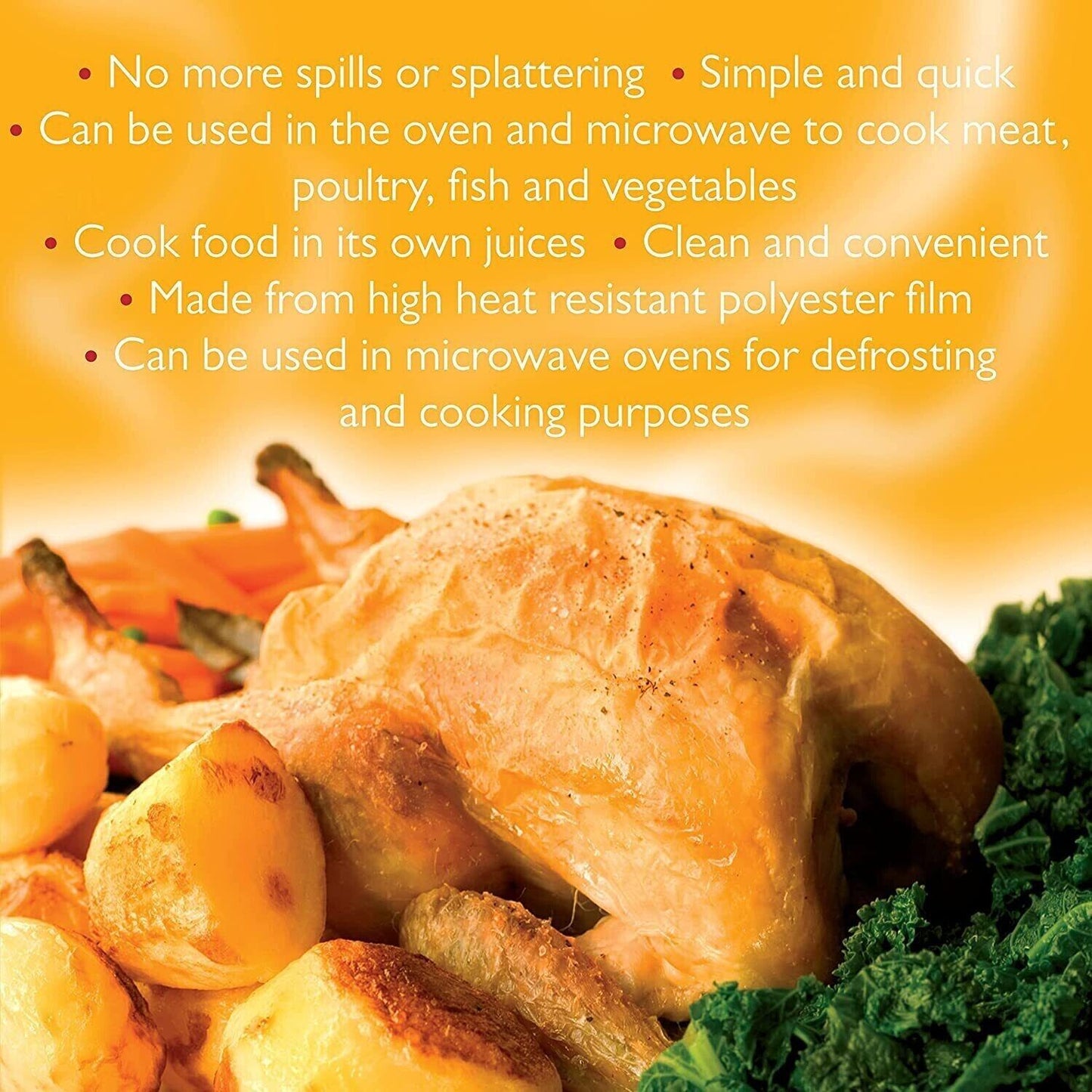 Large Roasting Bags Oven & BBQ Bags Cooking Chicken Turkey Poultry Meat Fish Veg