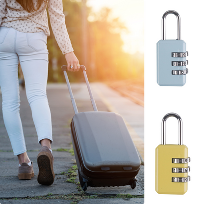 DID Combination Travel Padlock 3 Digit Security Lock for Luggage, Lockers, and Backpacks