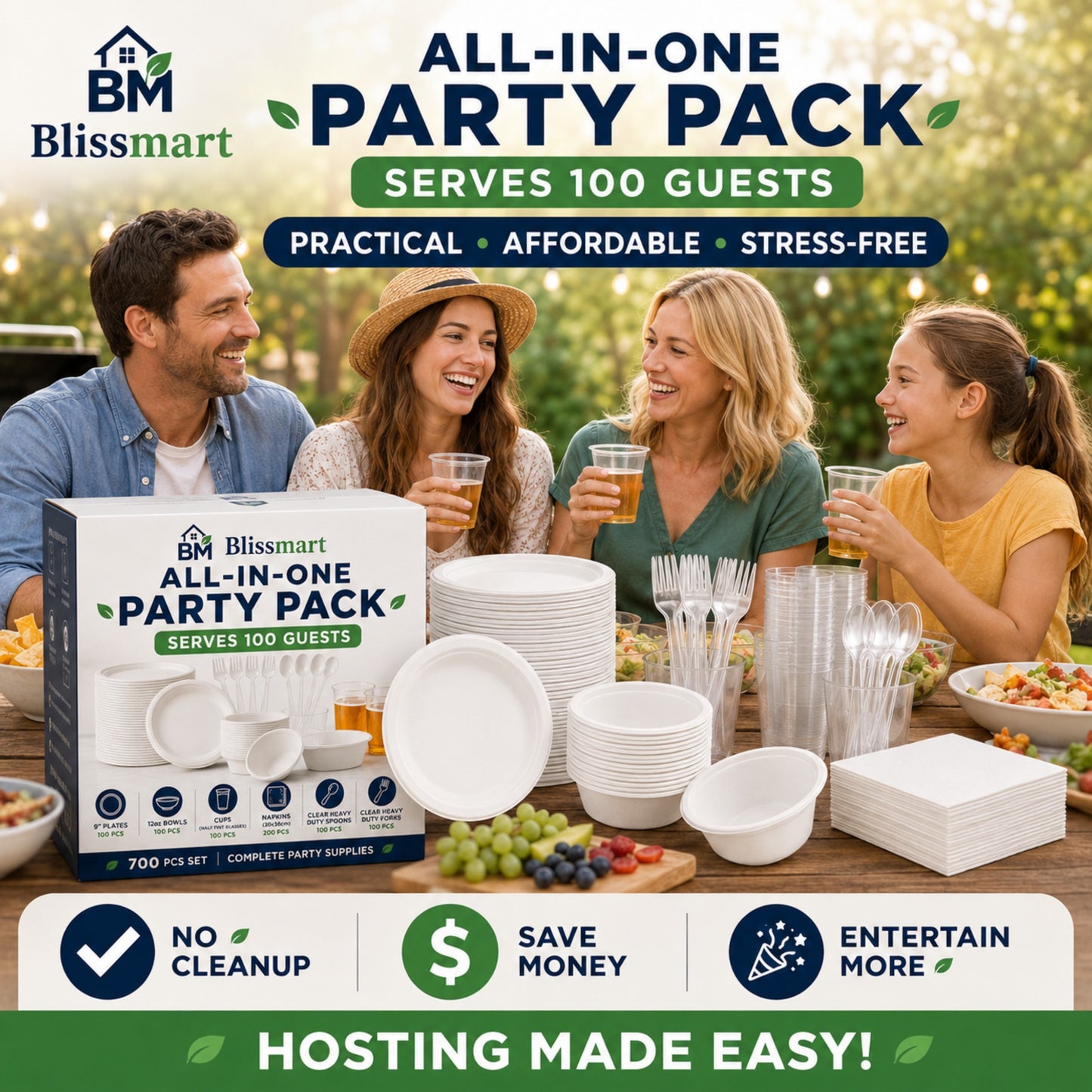 All-in-One Party Pack | 100-Guest Tableware Bundle