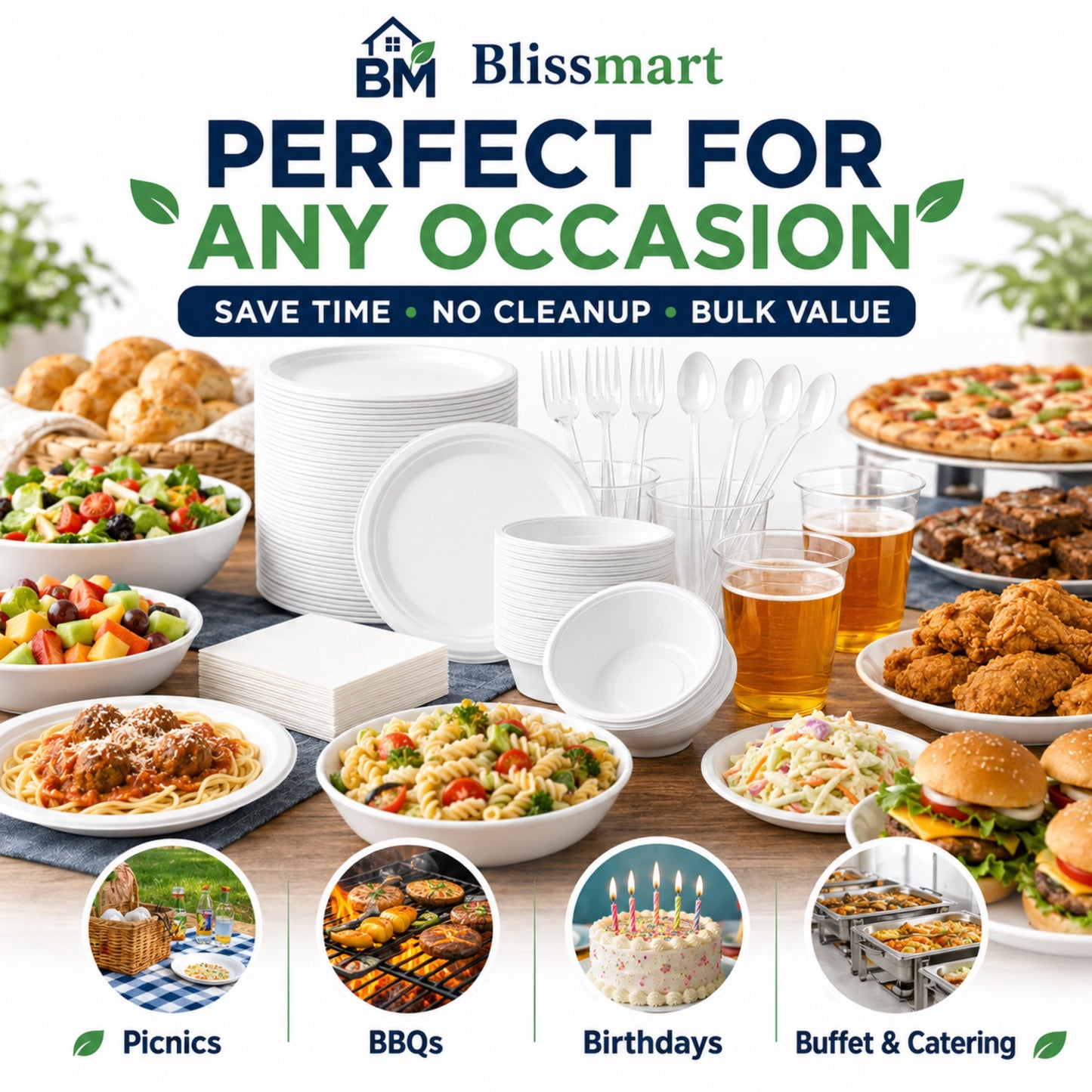 All-in-One Party Pack | 100-Guest Tableware Bundle