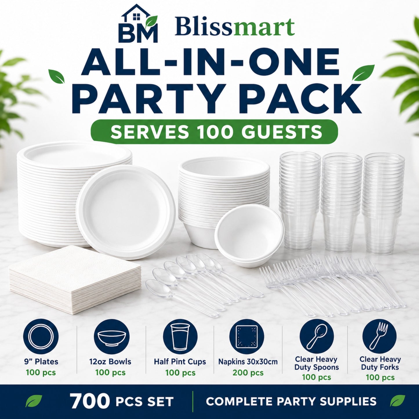 All-in-One Party Pack | 100-Guest Tableware Bundle