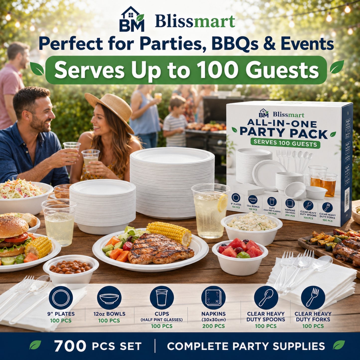 All-in-One Party Pack | 100-Guest Tableware Bundle