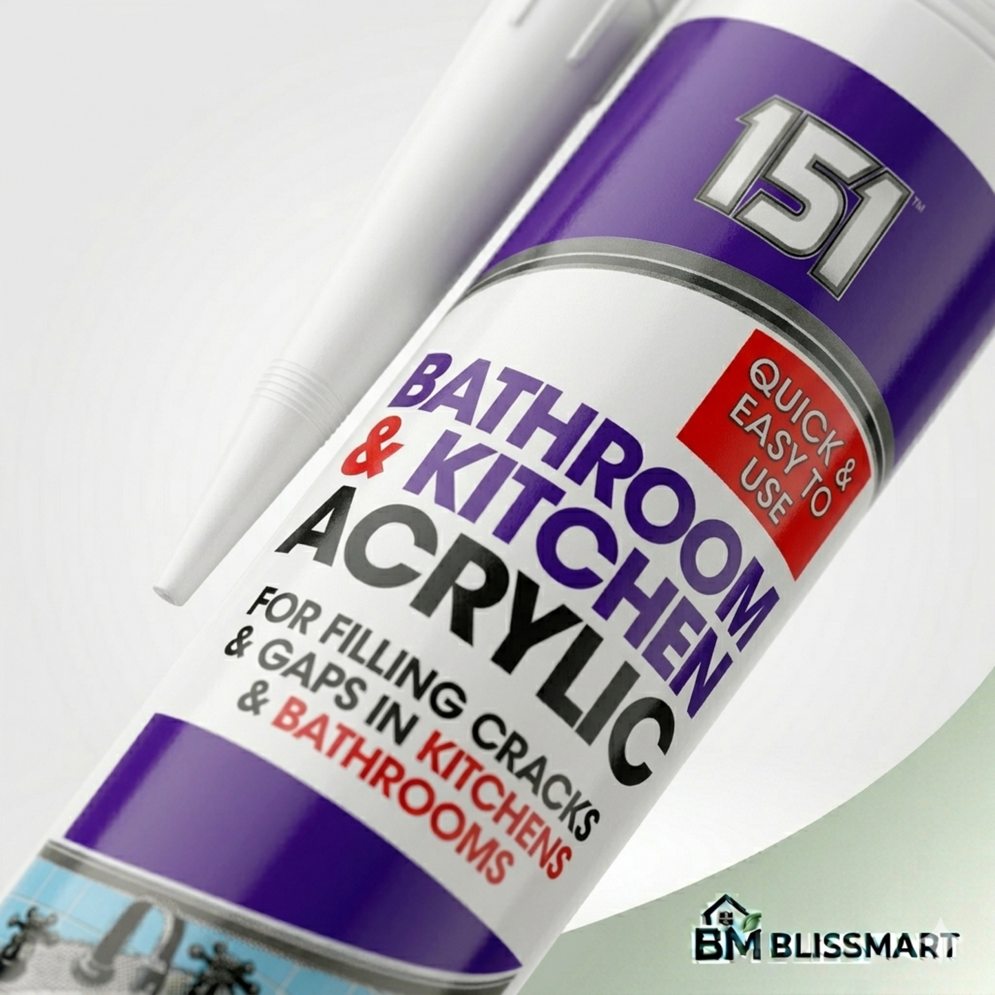 Bathroom & Kitchen Acrylic Sealant 280ml | Mould-Resistant Cartridge