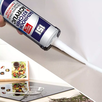 Bathroom & Kitchen Acrylic Sealant 280ml | Mould-Resistant Cartridge