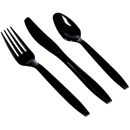 Reusable Plastic Cutlery Set – Spoons, Forks & Knives | Durable, Washable & Eco-Friendly Tableware for Home, Events & Catering
