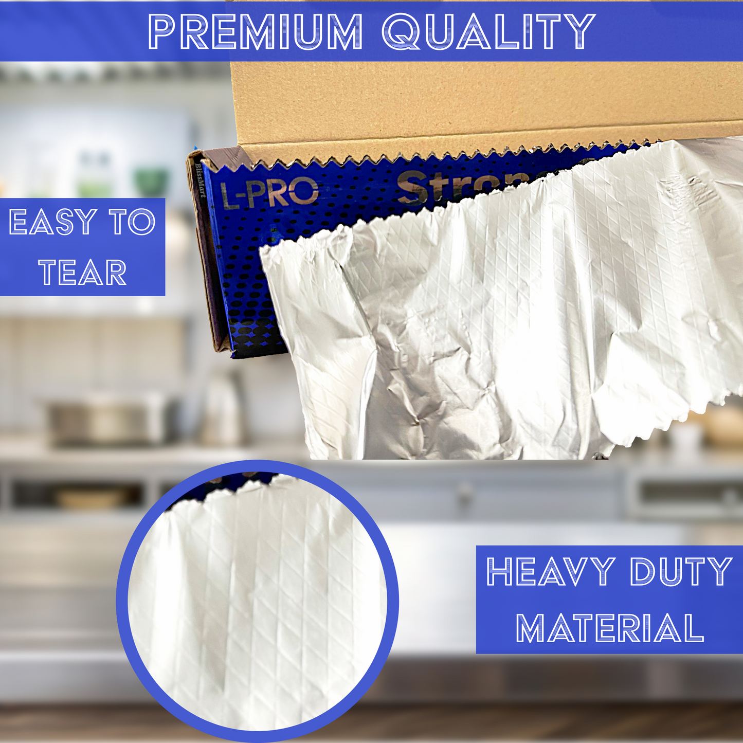 Heavy Duty Aluminium Foil Roll | Strong & Durable Catering Foil for Kitchen & Baking