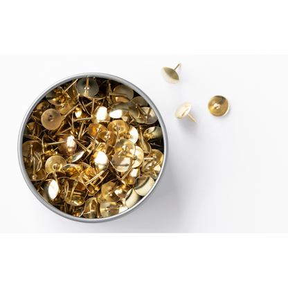Drawing Pins Brass Golden Push Pins for Notice Boards/Crafts Thumb Tacks Office