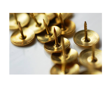 Drawing Pins Brass Golden Push Pins for Notice Boards/Crafts Thumb Tacks Office