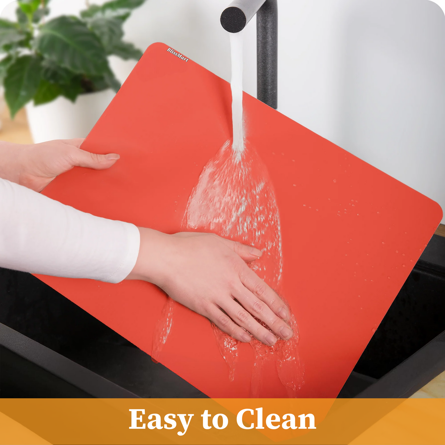 Blissmart 4pk Flexible Chopping Boards Set BPA Free Coloured Cutting Mats for Kitchen Use