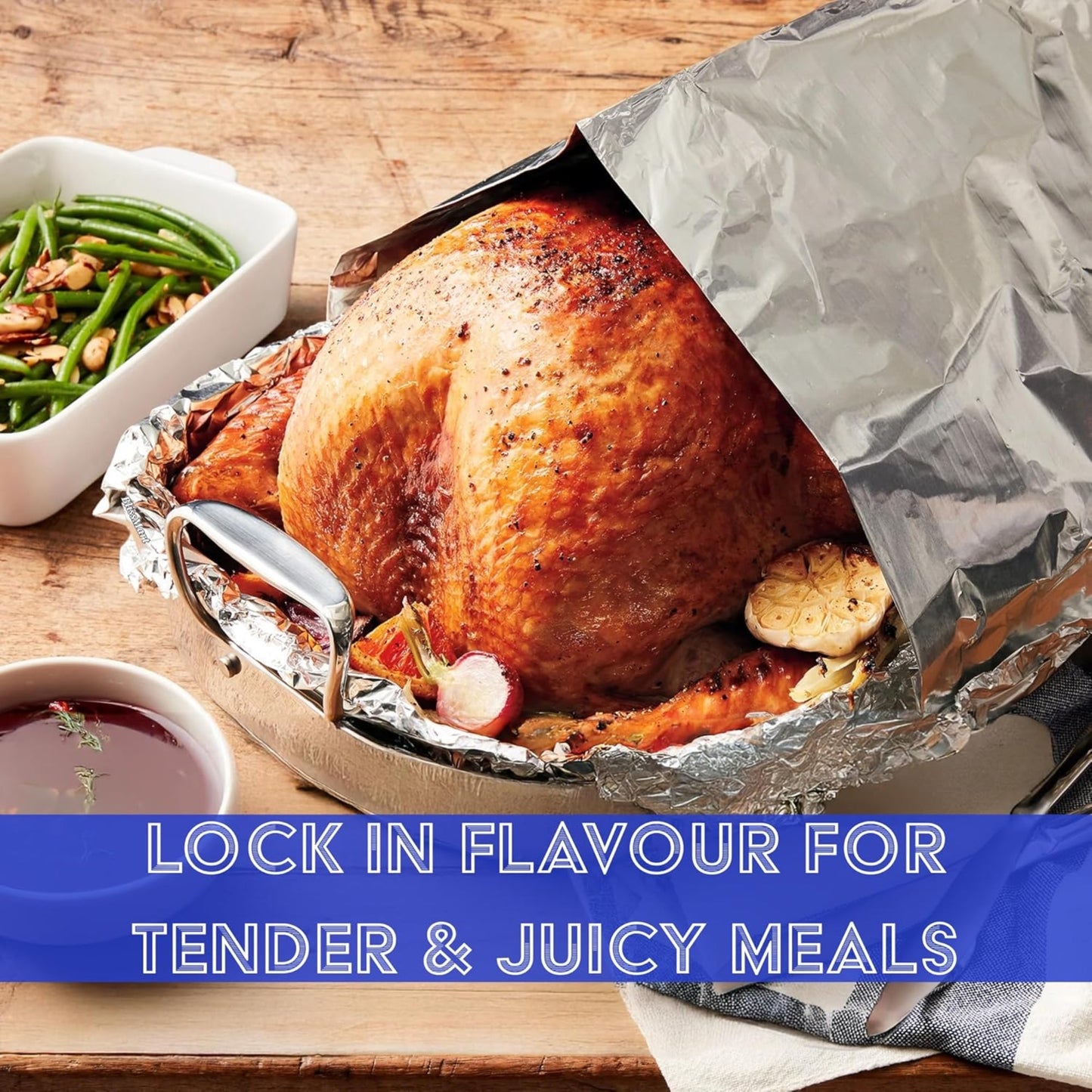 Catering Foil Roll 50m x 45cm | Extra-Wide Aluminium Kitchen Foil