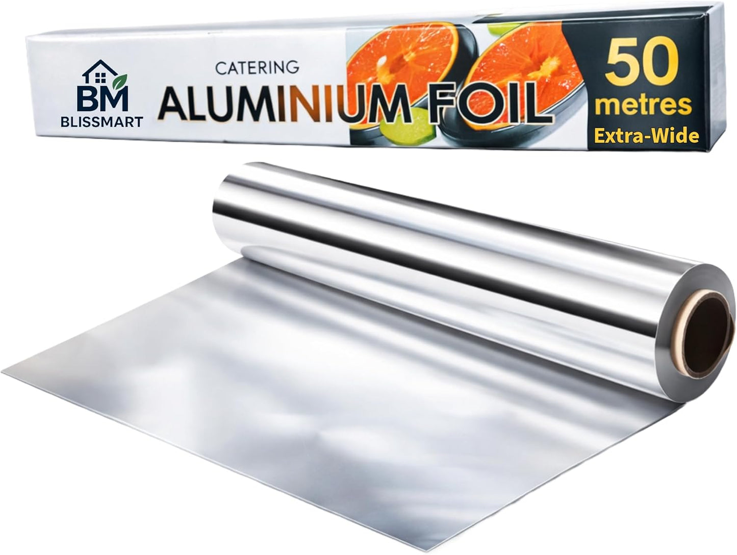 Catering Foil Roll 50m x 45cm | Extra-Wide Aluminium Kitchen Foil