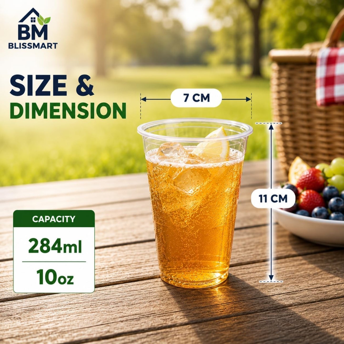 284ml Plastic Half Pint Glasses Case of 1000 UKCA Marked Clear BPA Free Strong Disposable Beer Cups Tumblers for Parties BBQs Events Catering