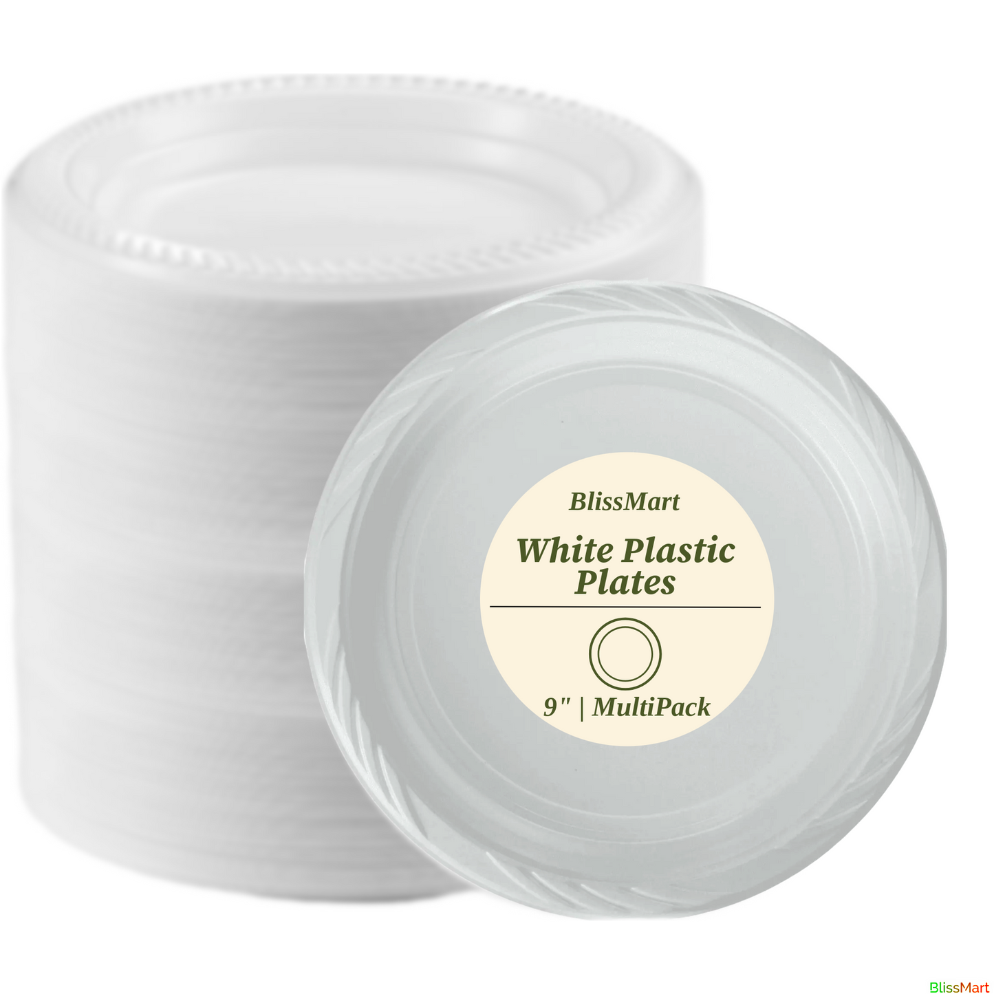 9 Inch Round Plastic Plates – Durable, Disposable Party Plates for Events, Catering & Everyday Use