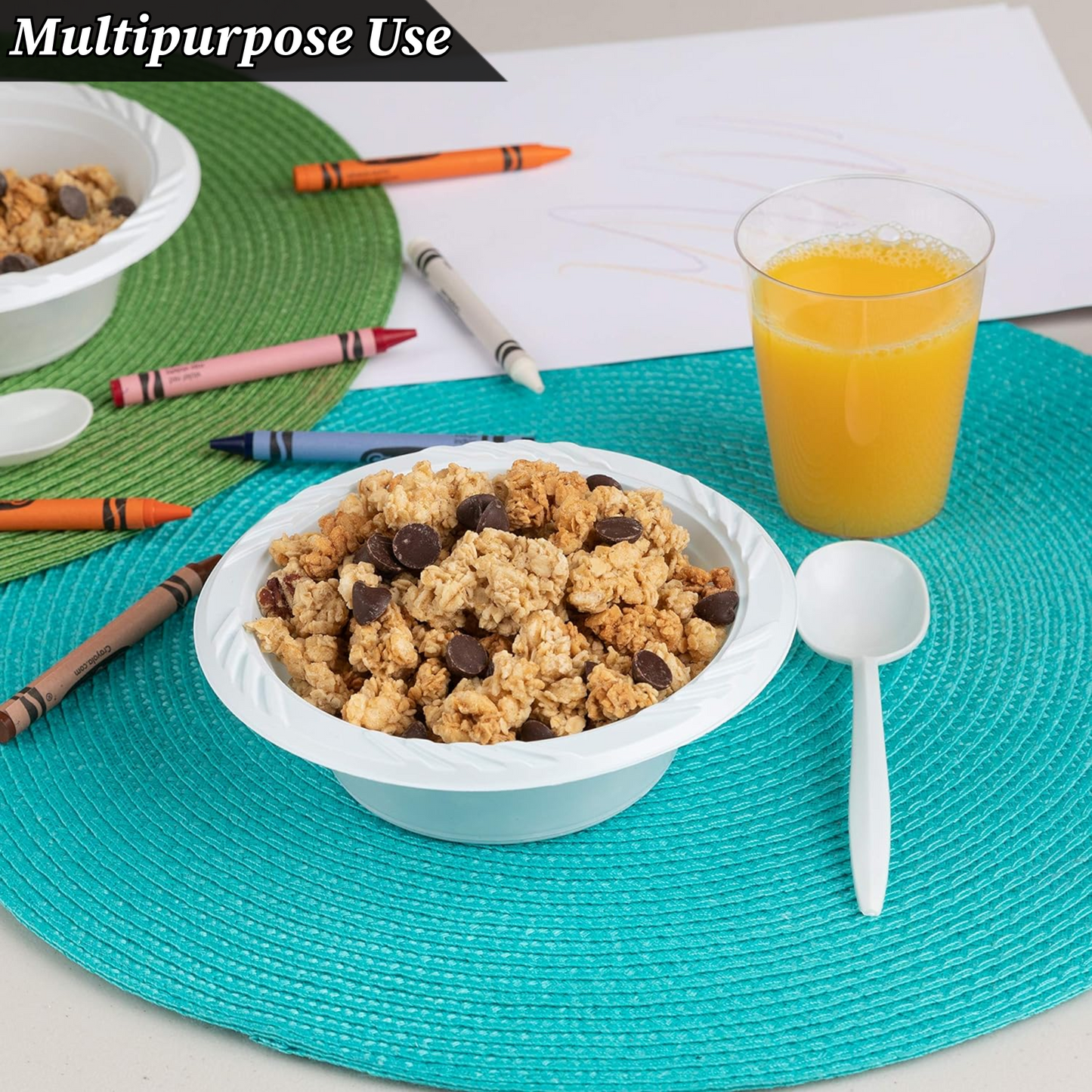 12oz Plastic Bowls | Reusable Party Bowls (Pack of 100)