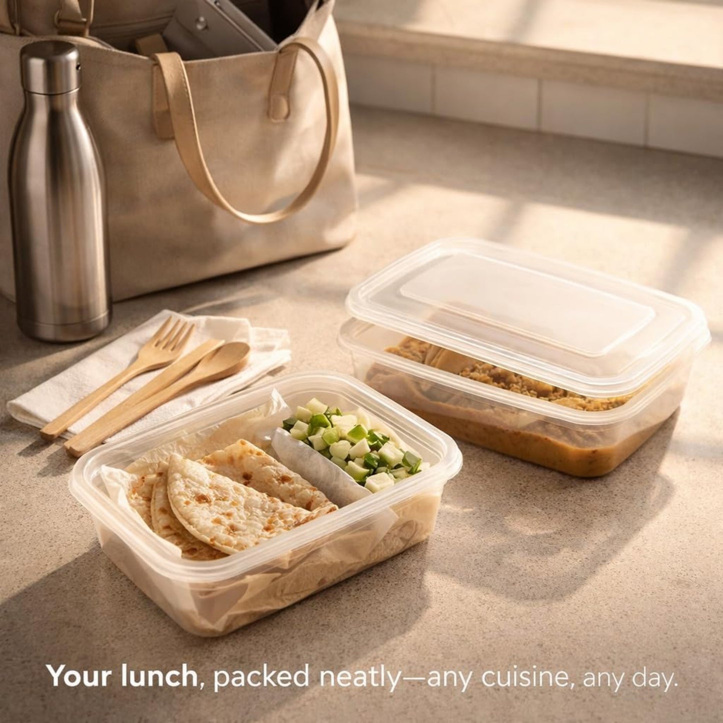 500ml Food Storage Containers with Lids | Reusable Meal Prep