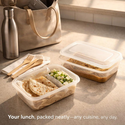 500ml Food Storage Containers with Lids | Reusable Meal Prep