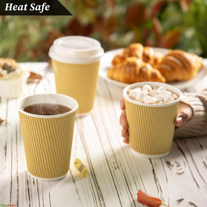 8oz Ripple Cups | Insulated Disposable Coffee Cups | Pack of 50