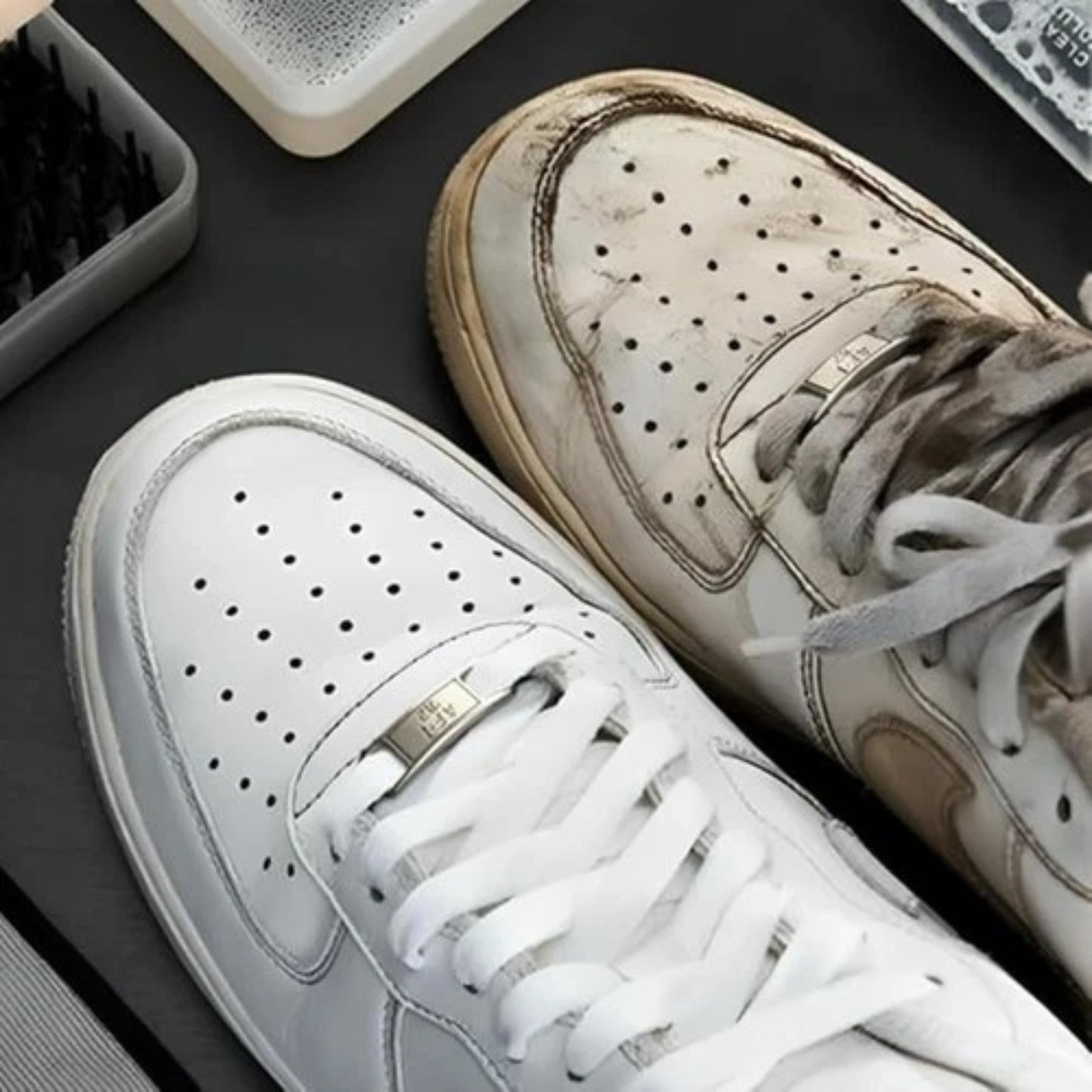 SHUU Trainer Whitener | White Shoe Cleaner & Restorer with Sponge Applicator